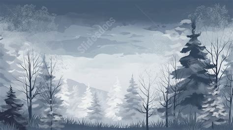 Winter Forest Night Powerpoint Background For Free Download - Slidesdocs