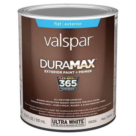 Valspar Duramax Ultra White/Tint Base 1 Flat Exterior Tintable Paint (1 ...