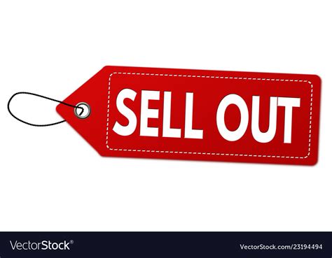 Sell out label or price tag Royalty Free Vector Image