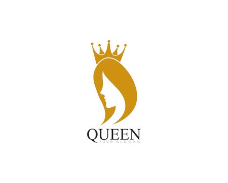 Illustration Of A Vector Logo Template Featuring A Crowned Beauty Queen ...