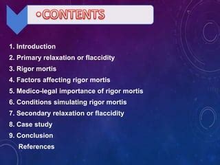 Rigor Mortis Forensics