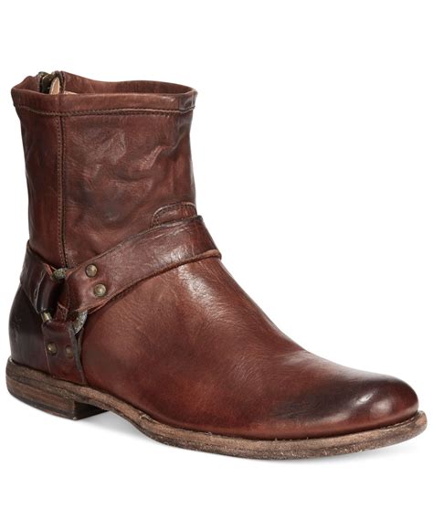 Frye Phillip Harness Boots in Brown for Men - Lyst