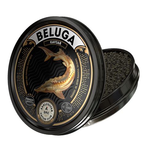 High-quality beluga caviar in tin cans IKRiNKA