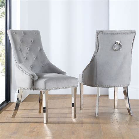 Chrome Leg Dining Chairs Perth Grey Leather Dining Chair (chrome Leg) | Chair Design