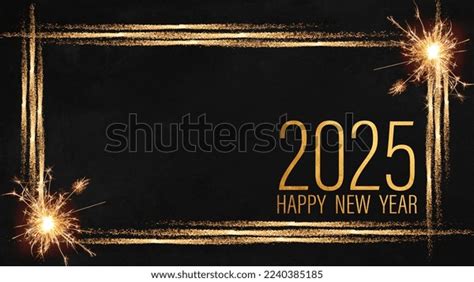 2025 Happy New Year Holiday Greeting Stock Illustration 2240385185 ...