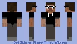 Cool Steve with glasses Minecraft Skin