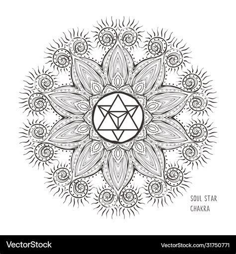 Soul star chakra symbol Royalty Free Vector Image