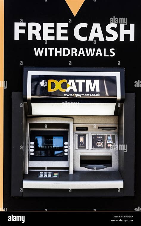 Cash machine offering free cash withdrawals Stock Photo - Alamy