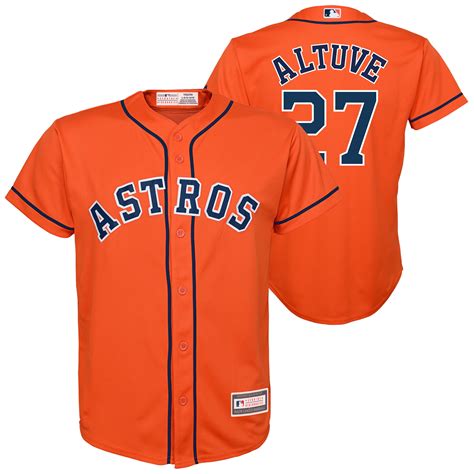 Youth Houston Astros Jose Altuve Orange Player Replica Jersey