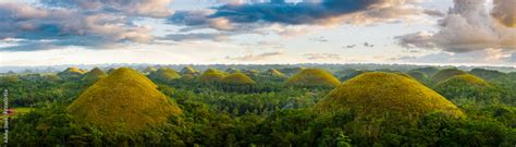 Bohol chocolate hills panorama Stock Photo | Adobe Stock