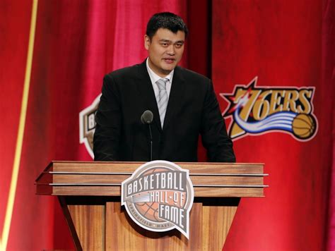 Yao Ming Hall of Fame speech punctuated with heart and humor