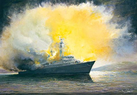 HMS 'Antelope' Explodes off Port San Carlos, 23 May 1982 | Art UK