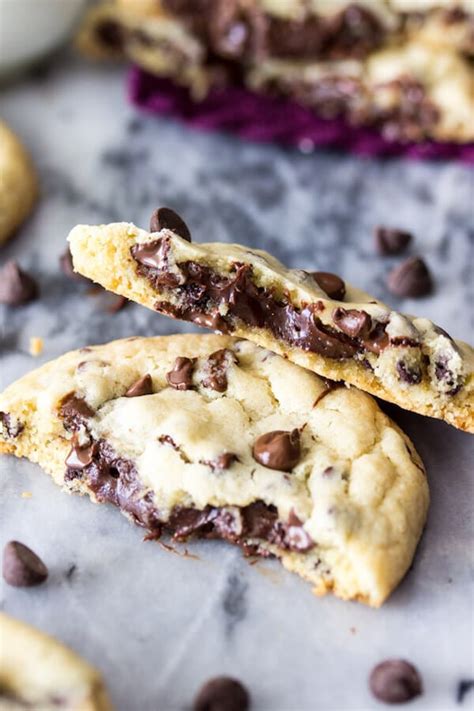 Fudge Filled Chocolate Chip Cookies - Oh Sweet Basil