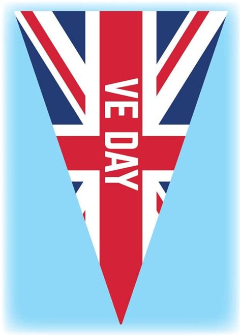 VE Day Bunting Triangular - 10 metres – Flags and Flagpoles