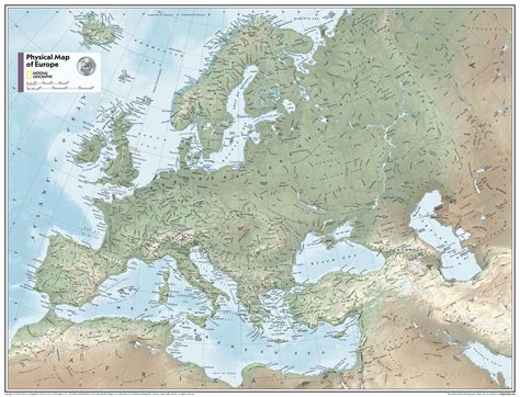 Europe Physical - Atlas of the World, 11th Edition by National ...