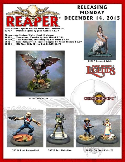 Reaper Miniatures for December 14th, 2015 - The Gaming Gang