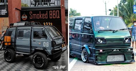 Four tastefully modified Maruti Omni from India