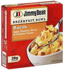 Jimmy Dean Breakfast Bowl Bacon 7.0 oz Nutrition Information | ShopWell