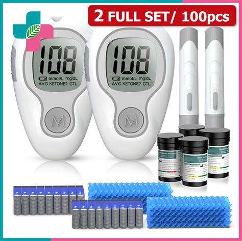 Blood Sugar Test Kit Original 2 Complete Set 100pcs Sugar Monitor Kit for Diabetes/ Old ...