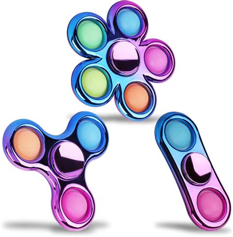 Amazon.com: FIGROL 3 Pack Fidget Spinner, Party Favor Gifts for Kids ...