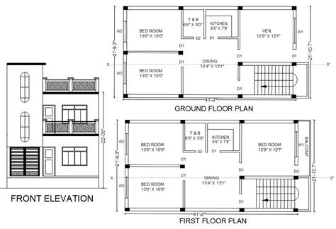 2 Storey House Plans Dwg - Image to u