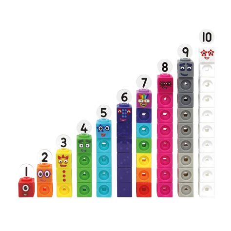 Learning Resources LSP0949-UK MathLink Cubes Numberblocks 1-10 Activity Set, Early Years Maths ...