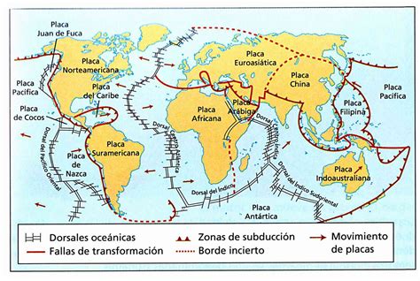 Geografía de México : PLACAS TECTONICAS DE LA TIERRA