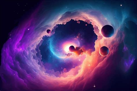 Premium Vector | Beautiful cosmic Outer Space background Wallpaper Illustration