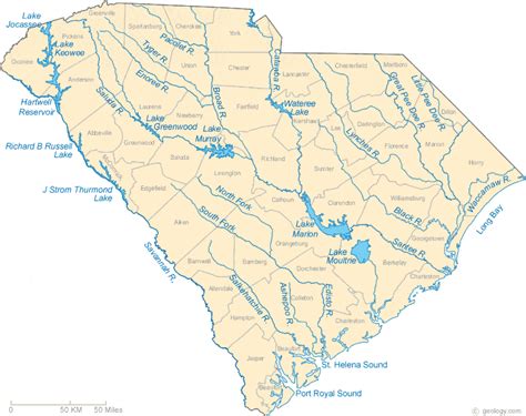 Map of South Carolina