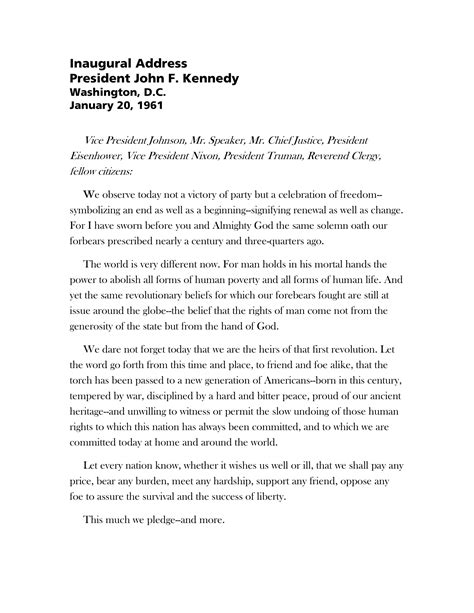 Inauguration Speech - 9+ Examples, Format, Sample | Examples