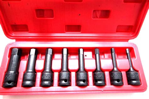 8PC 1/2" DR ALLEN HEX DRIVER IMPACT SOCKET SET (MM) METRIC - Walmart.com