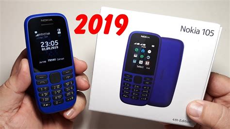 Nokia 105 4th Edition New Blue color 2019 Unboxing and Review. Честный обзор на русском языке ...