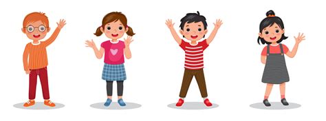 Children Raising Hand Clipart