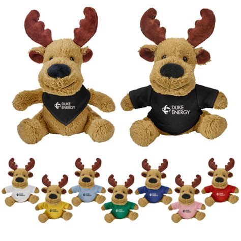 Custom Printed Fuzzy Friends Moose Plush Toys - Stuffed & Plush Animals - Fun, Games & Music