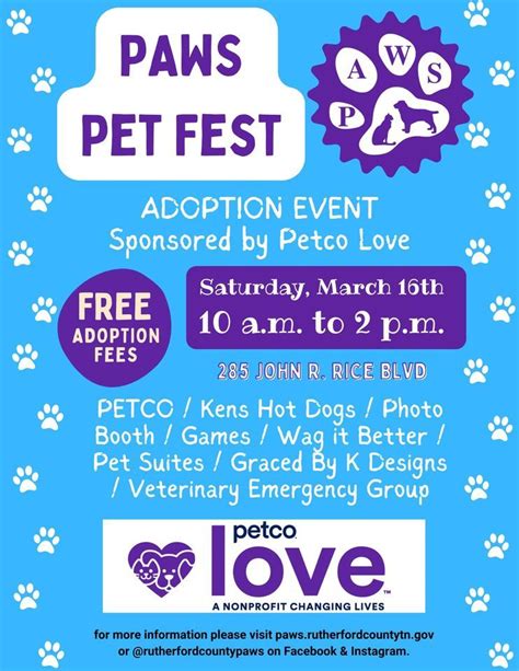 PAWS PET FEST , 285 John R Rice Blvd, Murfreesboro, TN, United States ...