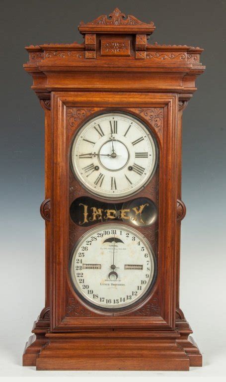 Lynch Brothers Index 1866 Calendar Clock-ClockPrices.Com