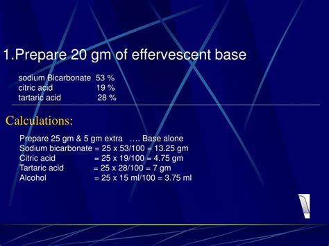 PPT - Lab #5 Preparation of effervescent granules PowerPoint ...