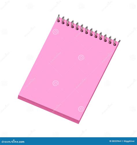 Pink notebook stock illustration. Illustration of paper - 8832964