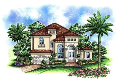 Two Story Mediterranean House Plan - 66237WE | Architectural Designs ...