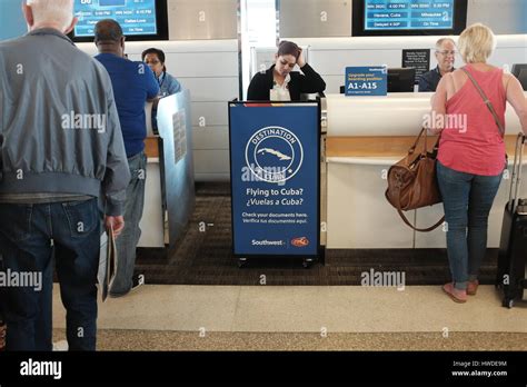 Cuban Visa kiosk Southwest Airlines 2017 Stock Photo - Alamy