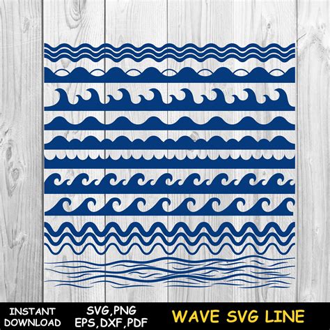 Wave border svg Wave divider svg water frame svg Sea svg | Etsy