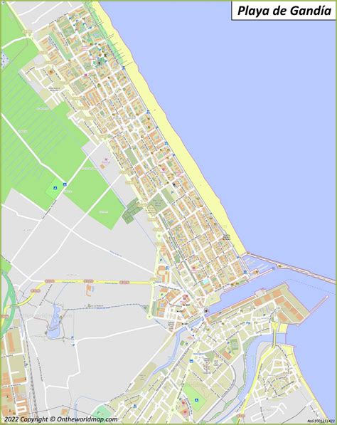 Gandia Map | Spain | Detailed Maps of Gandia (Gandía)