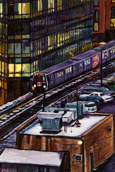 Union Station Trainyard at Night – Buoscio Fine Art