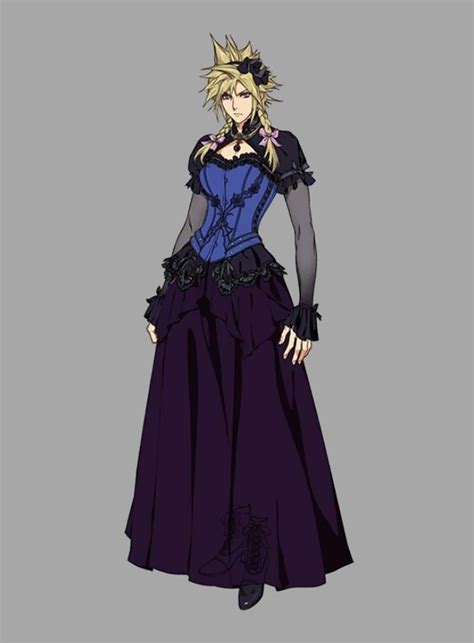 Cloud's Blue Dress Concept Art - Final Fantasy VII Remake Art Gallery