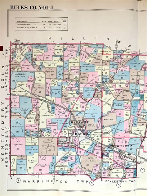 New Britain Township Map Original 1948 Bucks County Atlas - Etsy