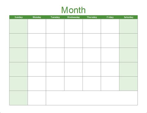 Monthly Calendar Template With Times Slot Blank Calender, Blank Monthly Calendar Template, Free ...