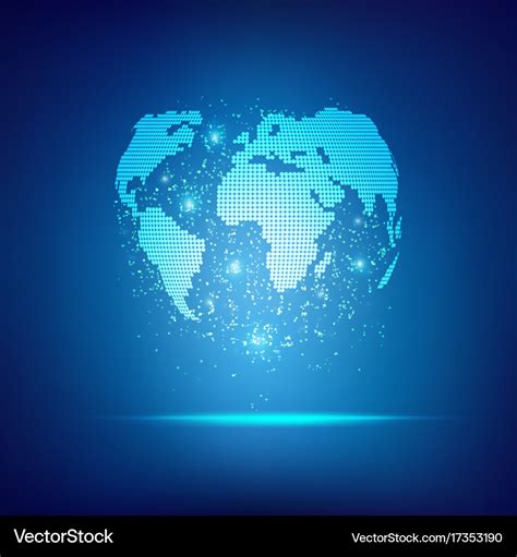 Digital map Royalty Free Vector Image - VectorStock