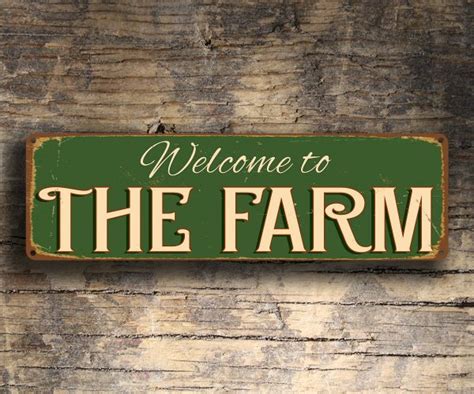 Welcome To The Farm Sign - Farm Decor - Classic Metal Signs