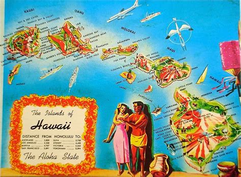 Online Maps: Hawaii postcard maps