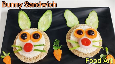 Bunny Sandwich for Kids | Food Art | Fireless Cooking |Creative Sandwich Decoration| Cook with ...